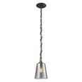 thumbnail image 1 of Natural Rope 1 Light Pendant In Silvered Graphite With Polished Nickel Accents, 1 of 3