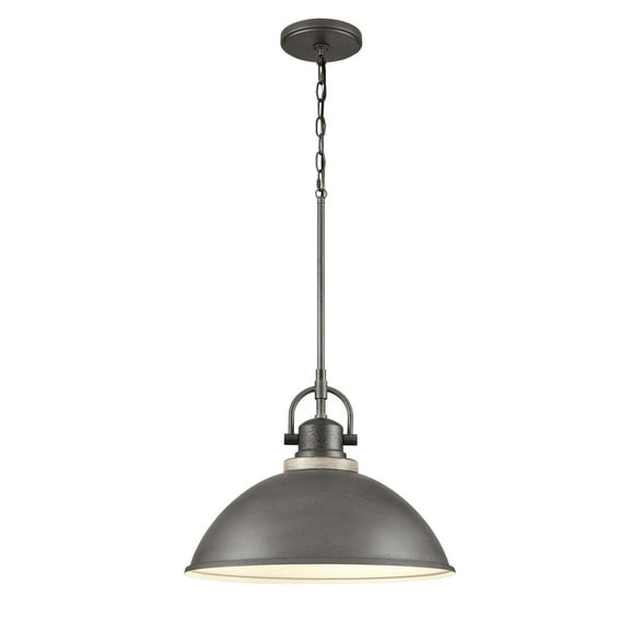 Elk Lighting North Shore Iron And Grey Finish 1-Light Outdoor Pendant