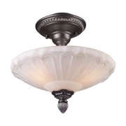 Elk Lighting Restoration Flushes 3 Light Semi Flush Mount in Silver