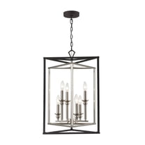Elk Lighting Salinger Charcoal and Nickel Finish 6-Light Pendant