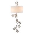 thumbnail image 1 of 2-Light Wall Sconce with Cream Fabric Shade, 1 of 2