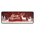 thumbnail image 1 of Elk Merry Christmas Kitchen Rugs Set Of 2 Non Slip Kitchen Floor Rug and Mat Cushioned Kitchen Runner Rug Standing Area Mat Carpets for Farmhouse Decor 17"x47"+17"x30" Black Edging, 1 of 7