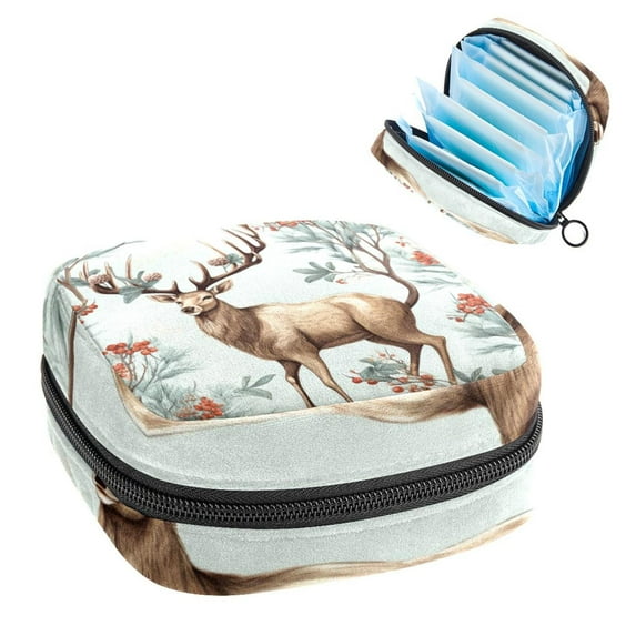 Elk Period Purse Storage Bag Scented Sanitary Napkin Disposal Bags Pouch Bag with Zipper