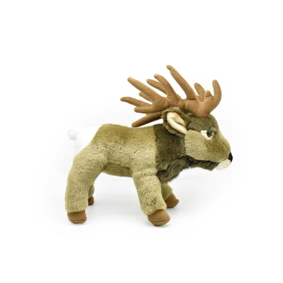 Elk Plush Toy, Realistic Stuffed Animal, Wapiti, Lifelike, Stuffed Elk, Soft, Toy, Educational, Kids, Gift 12" F4501 BB51
