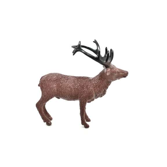 Elk, Wapiti, Very Nice Plastic Animal, Educational, Toy, Kids, Realistic Figure, Lifelike Model, Figurine, Replica, Gift, 4" F1020 B14