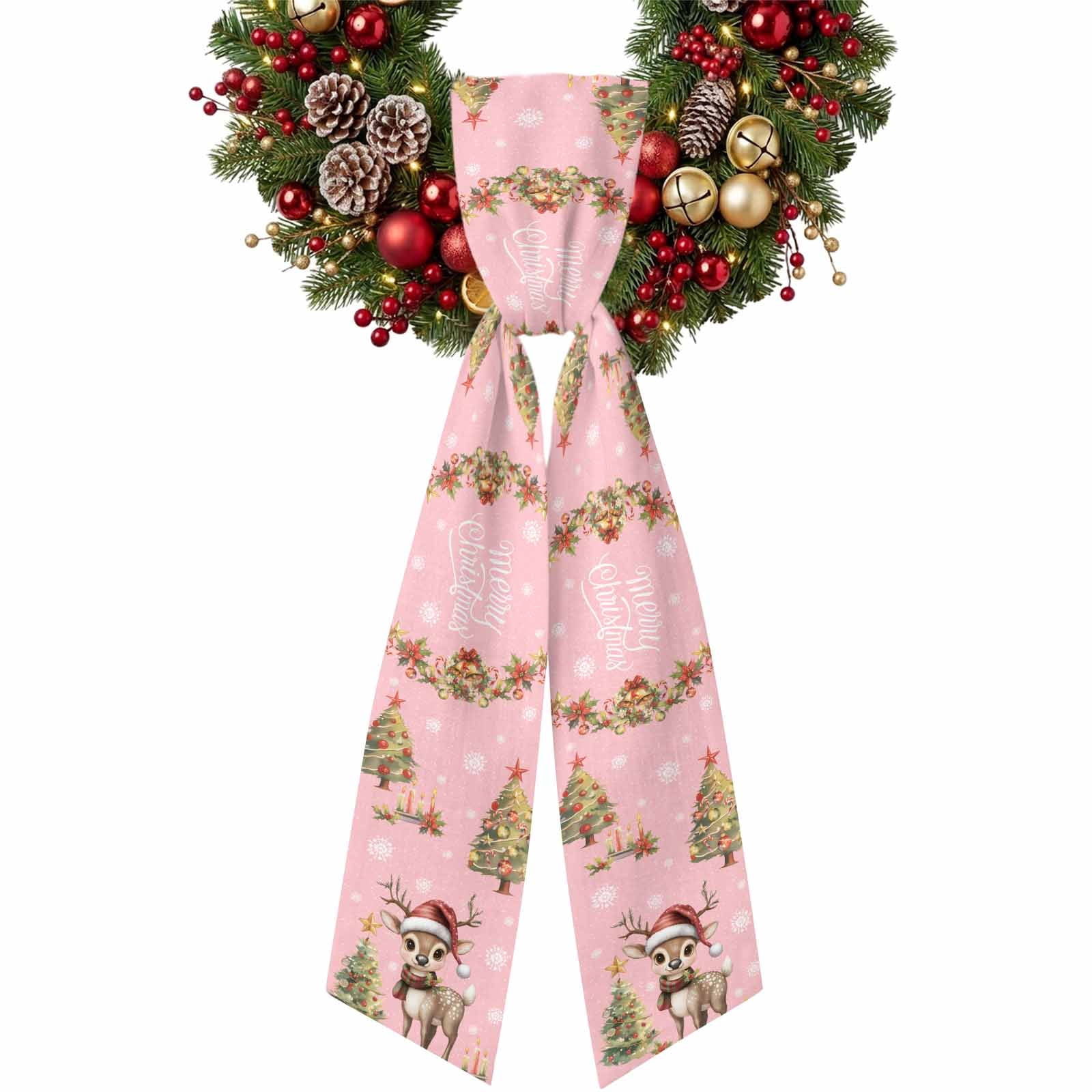 Elk Xmas Tree Wreath Sash for Front Door 4.5