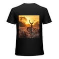thumbnail image 1 of Elk wildlife painting art, shirt design, art presentation, T-shirt lover gift casual breathable men, women, boys, girls, children, 1 of 4