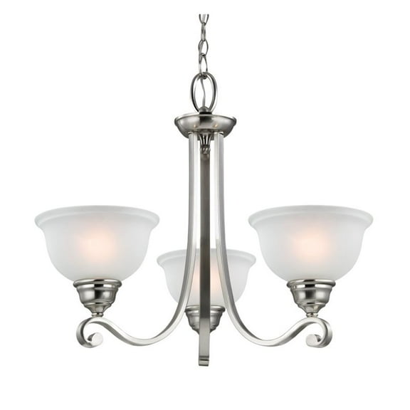 ElkLighting Hamilton 3 Light Chandelier, Brushed Nickel