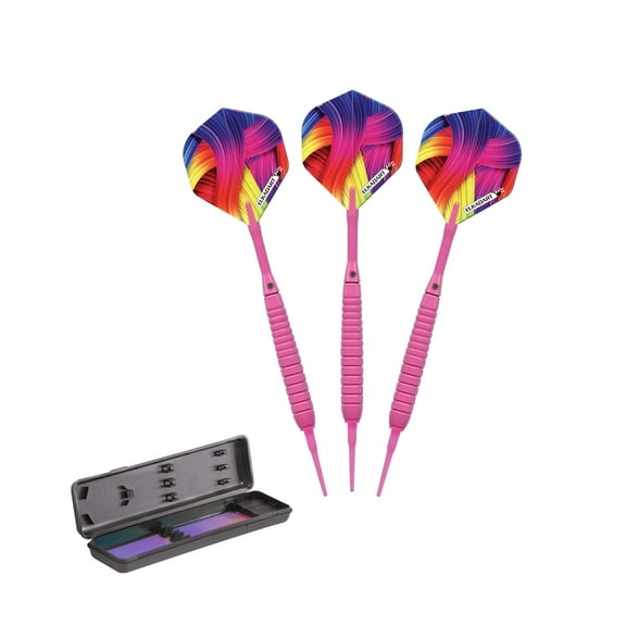 Elkadart Neon Soft Tip Dart Set, 18 Grams, Pink