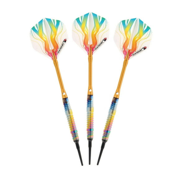 Elkadart Rainbow 90% Tungsten Soft Tip Darts Multi Color Titanium Coating 18 Grams - 21-3153-18