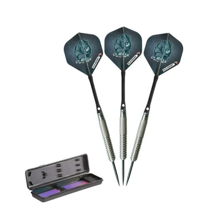 Elkadart Rhino 80% Tungsten Professional Steel Tip Dart Set, 26 Grams
