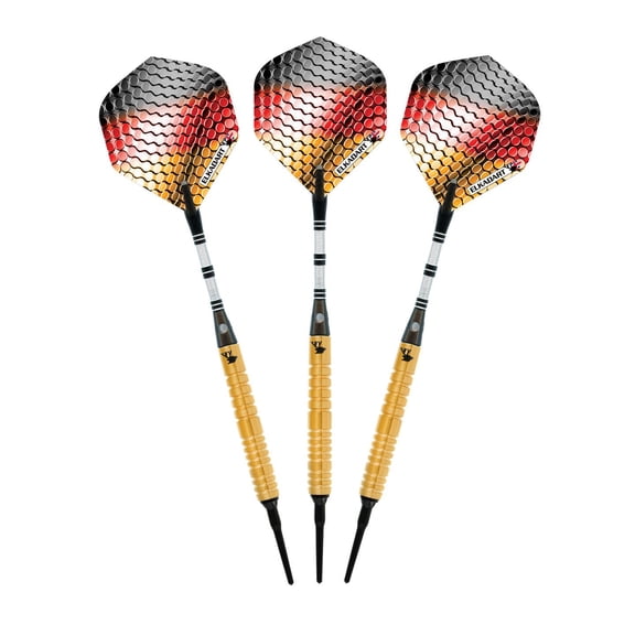 Elkadart Titanium 90% Tungsten Soft Tip Dart Set, 18 Grams, Gold