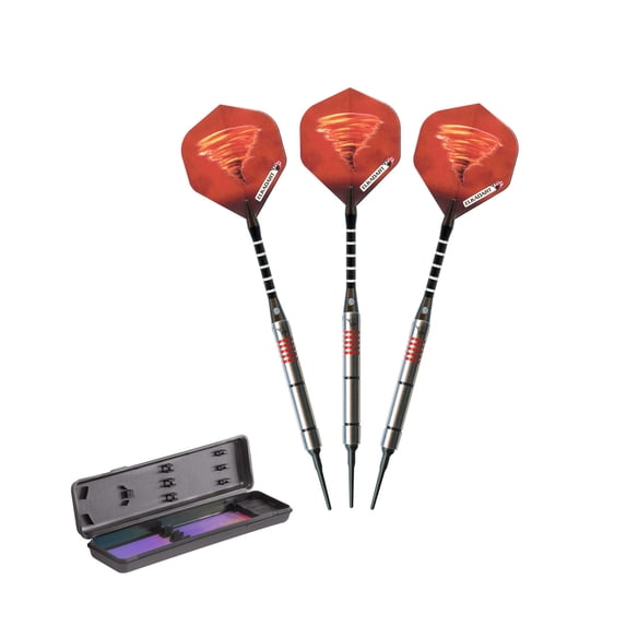 Elkadart Tornado 90% Tungsten Soft Tip Dart Set, Ringed Barrel, 16 Grams