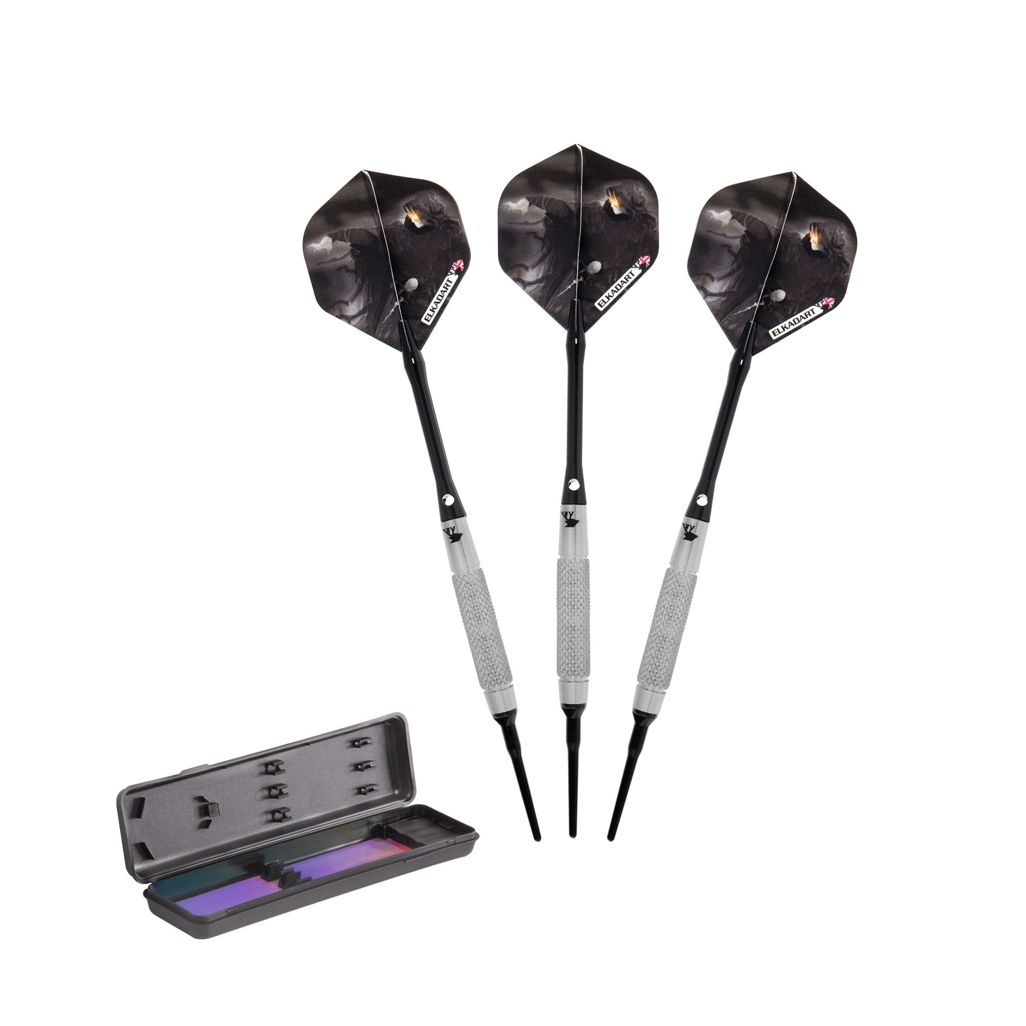 Elkadart Wizard 80% Tungsten Soft Tip Darts with Knurled Barrel, 18 Grams