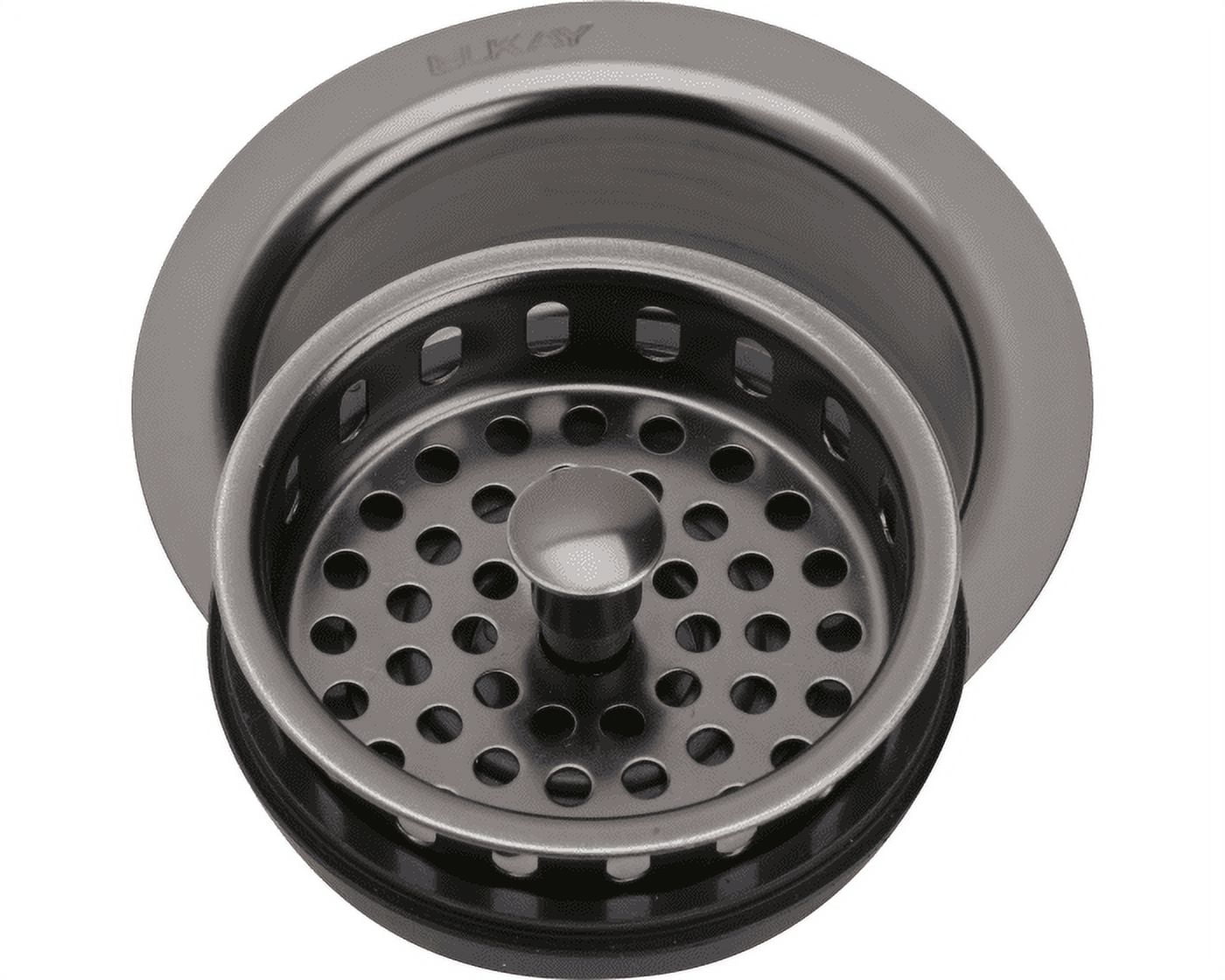 Elkay, LKD35AS , Elkay 3-1/2" Drain Fitting Antique Steel Finish Disposer Flange and Removable Strainer, Faucets and Sink Accessories