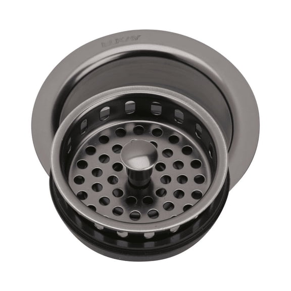 Elkay, LKD35AS , Elkay 3-1/2" Drain Fitting Antique Steel Finish Disposer Flange and Removable Strainer, Faucets and Sink Accessories