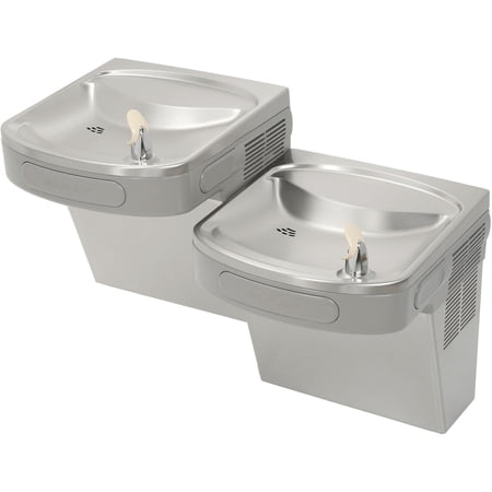 Elkay ADA Barrier Free Water Cooler, Stainless Steel, 5 Amp, 2 Station, 115V, 60Hz, EZSTL8SC