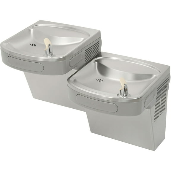 Elkay ADA Barrier Free Water Cooler, Stainless Steel, 5 Amp, 2 Station, 115V, 60Hz, EZSTL8SC