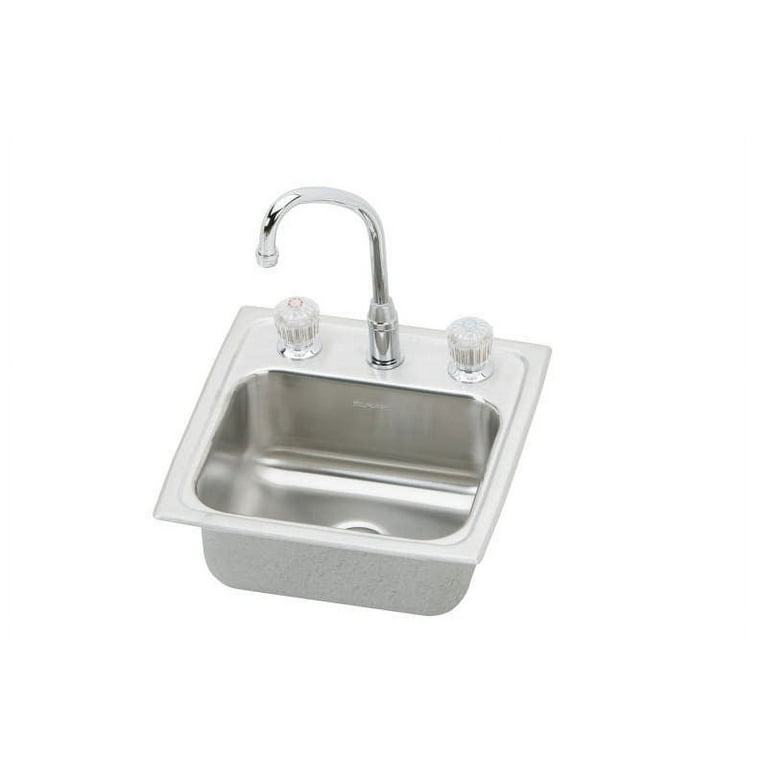 Pacemaker Drop-In Stainless Steel 15 in. 3-Hole Single Bowl Bar Sink Pacemaker Drop-In Stainless Steel 15 in. 3-Hole Single Bowl Bar Sink