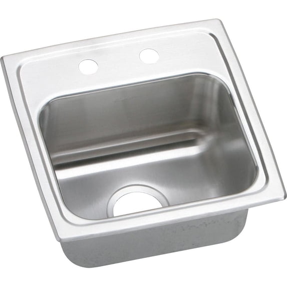 ElkaoElkay BLRQ15160 18 Gauge Stainless Steel 15 Inch x 7.125 Inch single Bowl Top Mnt Bar/Prep Sink,