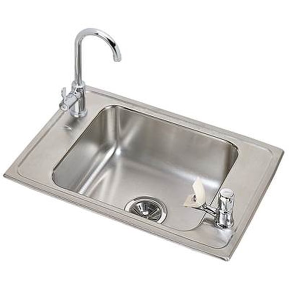 Elkay, CDKR2517C , 20 Gauge Stainless Steel 25" x 17" x 6.875" Single Bowl Drop-in Sink Kit, Sinks