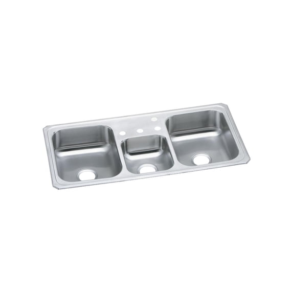 Elkay CMR43221 Gourmet Stainless Steel Triple Bowl Sink