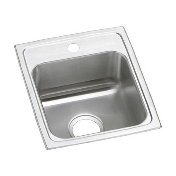 Elkay Celebrity Stainless Steel 15" x 17-1/2" x 7-1/8", Single Bowl Drop-in Bar Sink