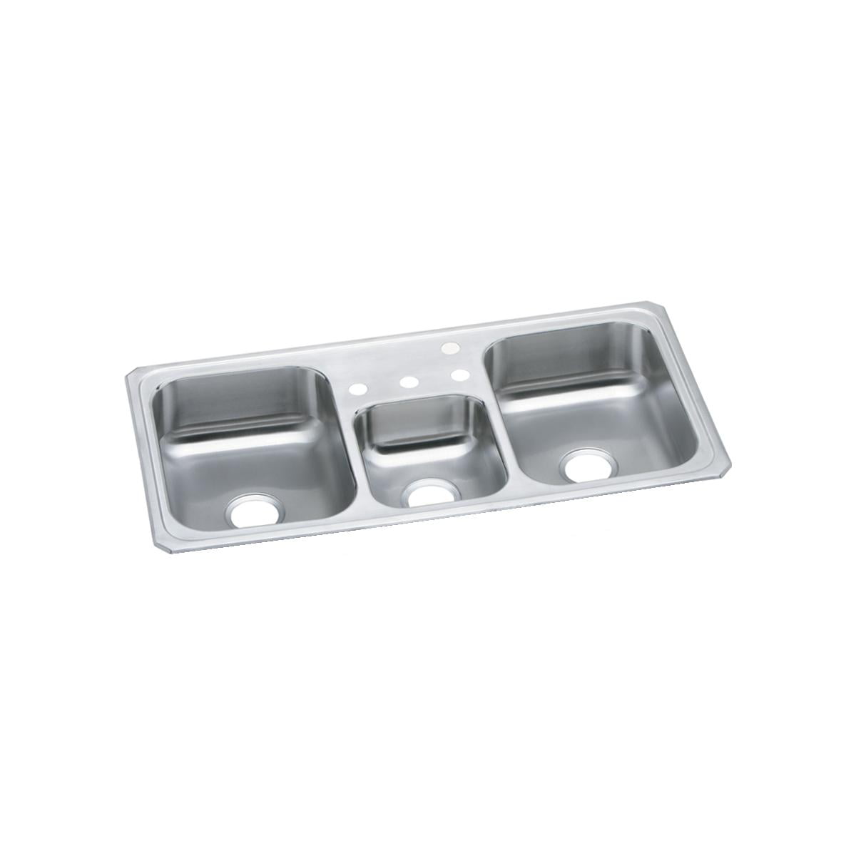 Elkay Celebrity Stainless Steel 43" x 22" x 7", Triple Bowl Drop-in Sink
