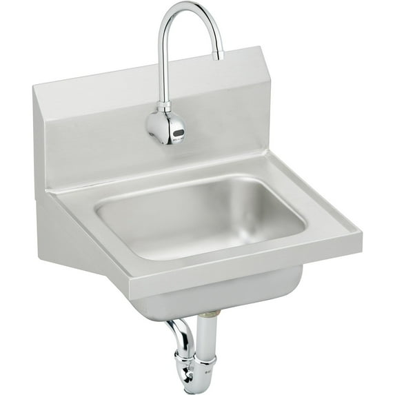 Elkay CHS1716SACC Stainless Steel 16-3/4" x 15-1/2" x 13", 1-Bowl Wall Hung Handwash Sink Kit