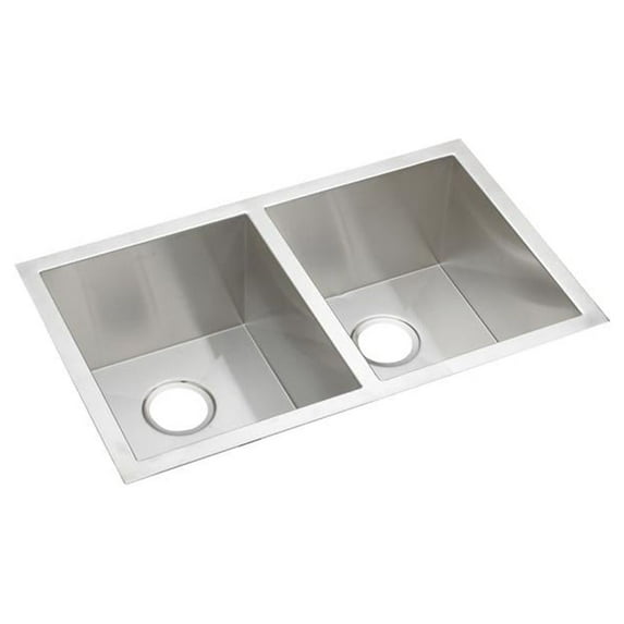 Elkay Crosstown 16 Gauge Stainless Steel, 30-3/4" x 18-1/2" x 10" Equal Double Bowl Undermount Sink