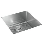 Elkay Crosstown Stainless Steel 18-1/2" x 18-1/2" x 9", Single Bowl Undermount Sink Kit