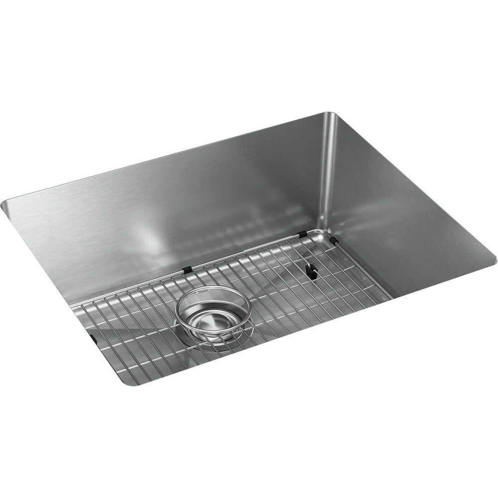 Crosstown Stainless Steel Single Bowl Undermount Kitchen Sink Kit