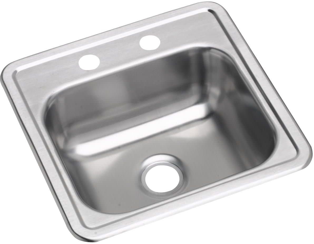 Dayton 15" Silver Stainless Steel Drop-In Bar Sink
