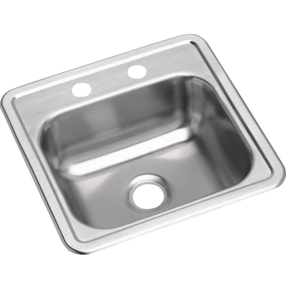 Elkay Dayton Stainless Steel 15" x 15" x 5-3/16", Single Bowl Drop-in Bar Sink