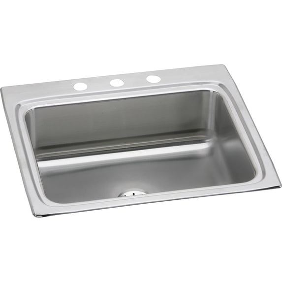 SS 25x22x8.1 Single Drop-in Sink w PD