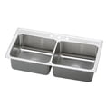 thumbnail image 1 of Elkay DLR4322103 Lustertone Stainless Steel 43" x 22" x 10-1/8", Double Bowl Top Mount Kitchen Sink, 1 of 7