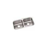 Elkay DXUH3118 18-Gauge Stainless Steel 31.75 x 18.25 x 8 in. Double Bowl Undermount Kitchen Sink