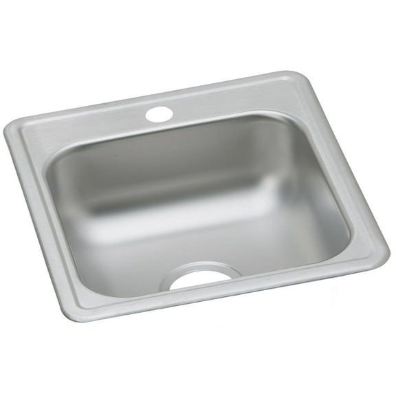 Elkay Dayton Stainless Steel 17" x 19" x 6-1/8", Single Bowl Drop-in Bar Sink