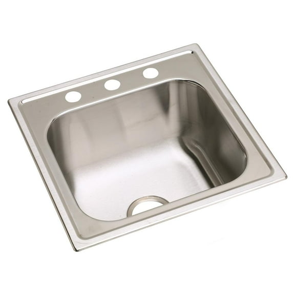 Elkay Dayton Stainless Steel 20" x 20" x 10-1/8", Single Bowl Drop-in Laundry Sink