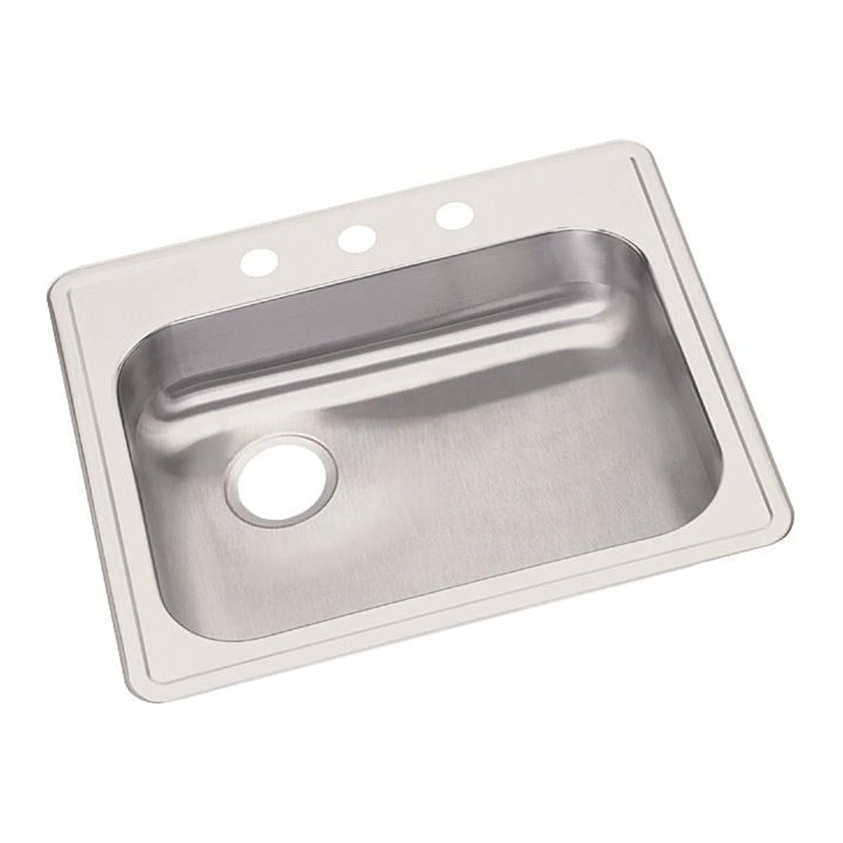 Dayton 25" Satin Stainless Steel Single Bowl Drop-In Sink