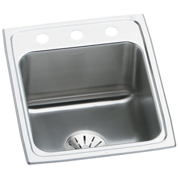 Elkay, DLR172210PD3 , Elkay Lustertone Classic Stainless Steel 17" x 22" x 10-1/8", Single Bowl Drop-in Sink with Perfect Drain, Sinks