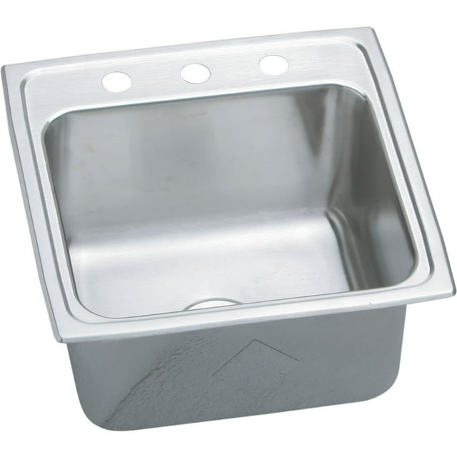 Elkay Dlr191910 Lustertone 19-1/2" Drop In Single Basin Stainless Steel Kitchen Sink - 2