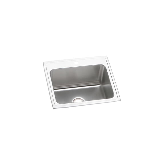 Elkay, DLR252110MR2 , 18 Gauge Stainless Steel 25" x 21.25" x 10.125" Single Bowl Drop-in Kitchen Sink, Sinks
