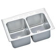 thumbnail image 1 of Elkay DLR3322105 Lustertone Classic 33 x 22 x 10-1/8 Equal Double Bowl Drop-In Sink, 5 Holes, 18-Gauge Stainless, 1 of 7