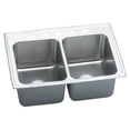 thumbnail image 1 of Elkay DLR3322125 Lustertone Classic 33 x 22 x 12-1/8 Equal Double Bowl Drop-In Sink, 5 Holes, 18-Gauge Stainless, 1 of 7