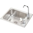 thumbnail image 1 of 18 Gauge Stainless Steel 22" x 17" x 7.625" Single Bowl Top Mount Sink Kit, 1 of 7