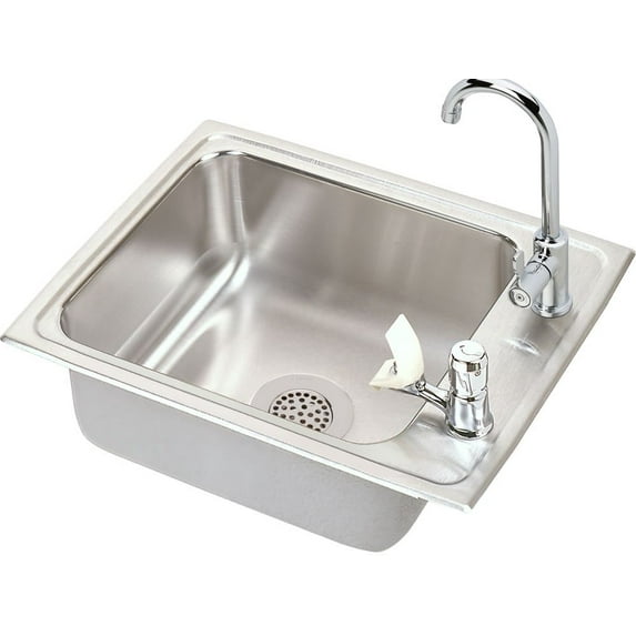 Elkay Drkr2217lvrc 22" Single Basin Drop-In Stainless Steel Utility Sink - Stainless Steel