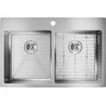 thumbnail image 1 of Elkay ECTSR33229TBG1 Crosstown Equal Double Bowl Dual Mount Stainless Steel Sink Kit, 1 of 13