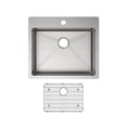 thumbnail image 1 of Elkay ECTSRAD25226TBG1 Crosstown Stainless Steel 25" x 22" x 6", Single Bowl Dual Mount ADA Sink Kit Polished Satin, 1 of 7