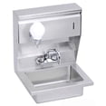 thumbnail image 1 of Elkay, EHS-18-STDX , Elkay Hand Sink, 18X15 OA, 14X10X5 Bowl, Soap & Towel Dispenser, Faucet, 18 GA 300 Series SS, NSF, Sinks, 1 of 1
